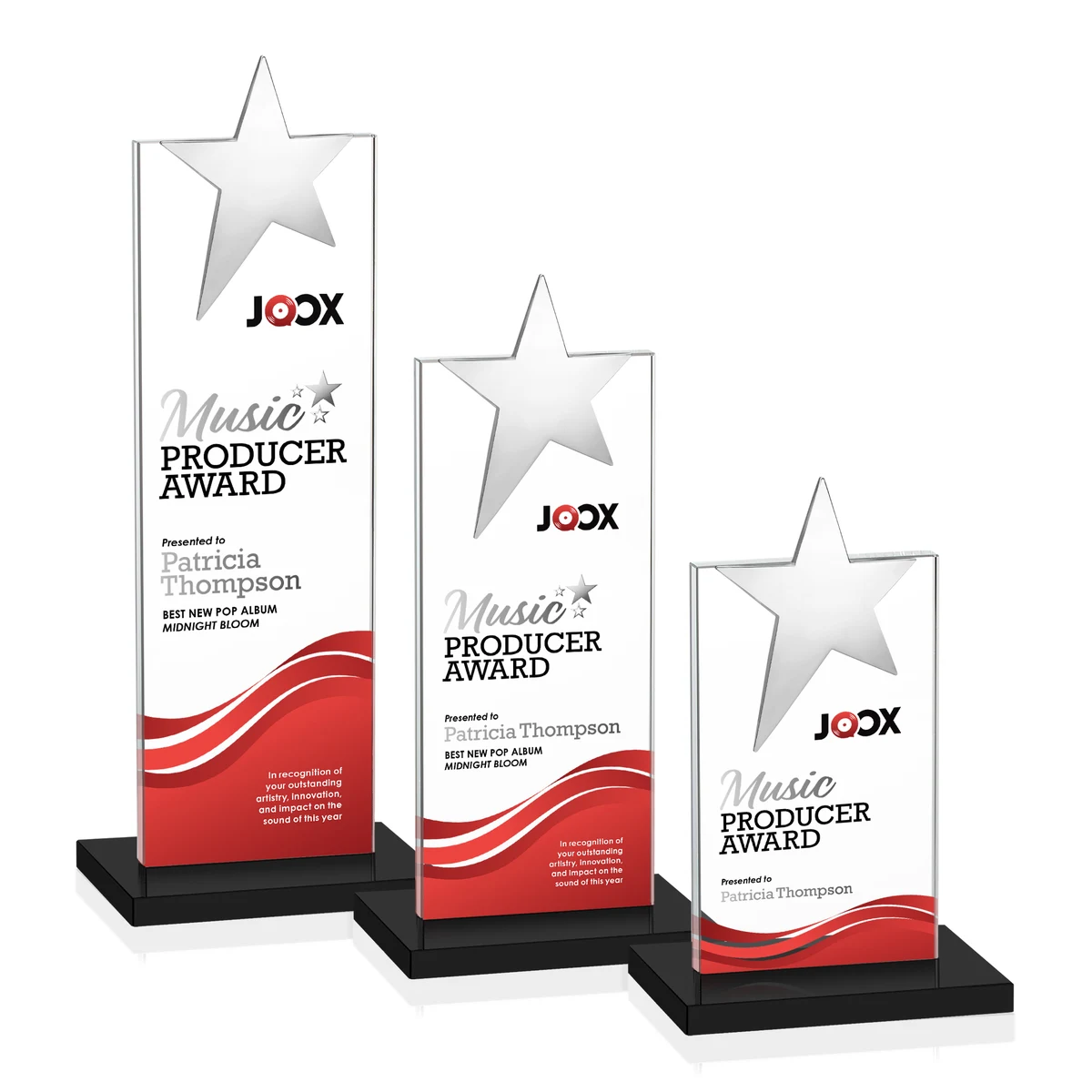 Bryanston Chrome Star VividPrint™ Award - Black 1