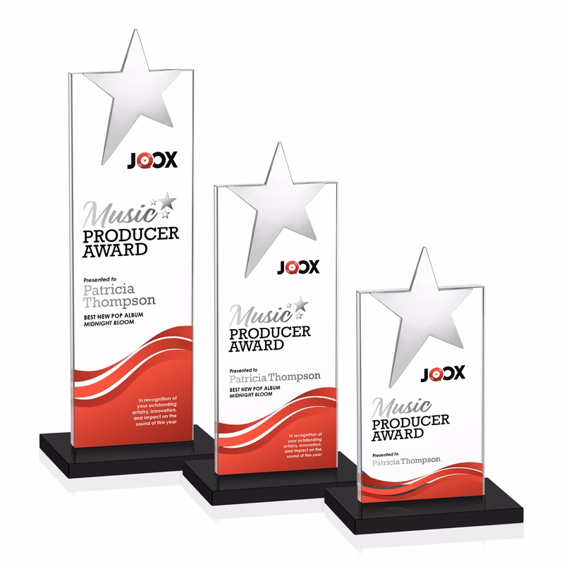 Bryanston Chrome Star VividPrint™ Award - Black