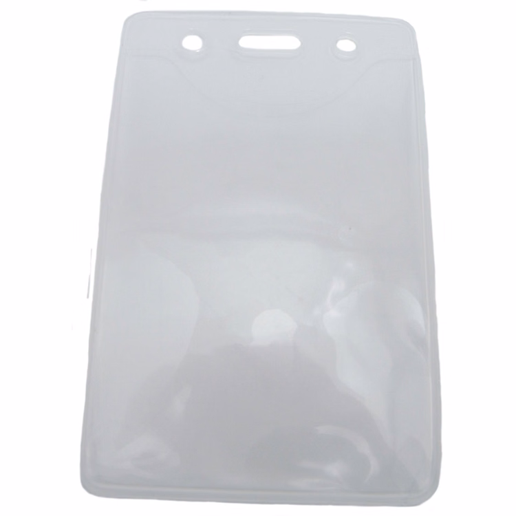 2.55" W x 4.05" H - Vertical PureClear Vinyl Badge Holder (Blank)