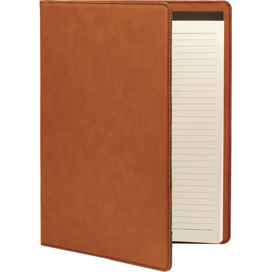 9 1/2" x 12" Rawhide Leatherette Portfolio with Notepad 1