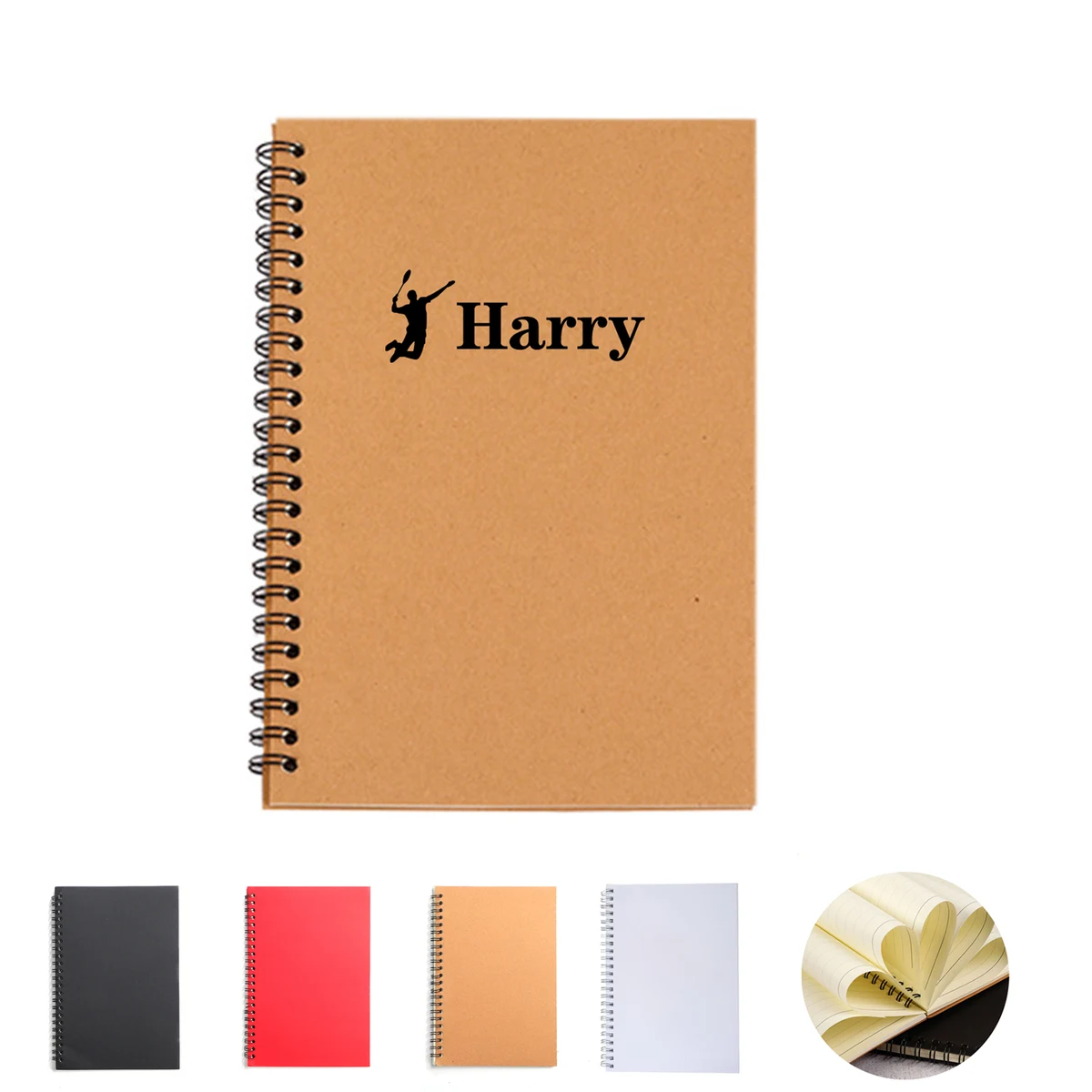 A5 Kraft Cover Ruled Spiral Notebook 1