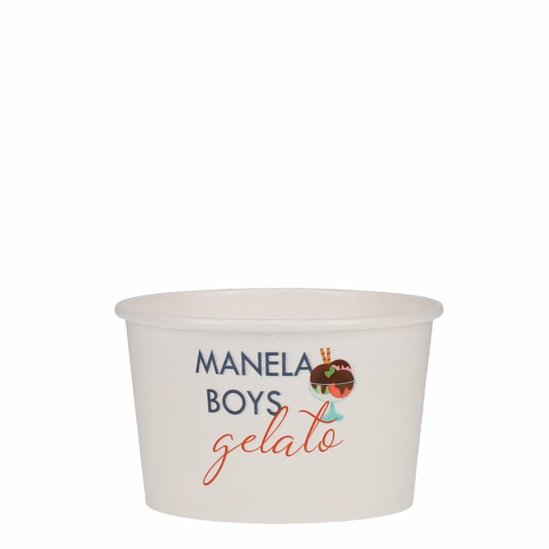 8 oz Food Container Paper White Digital Print