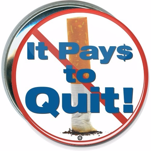 Stop Smoking It pays to quit, Awareness Button
