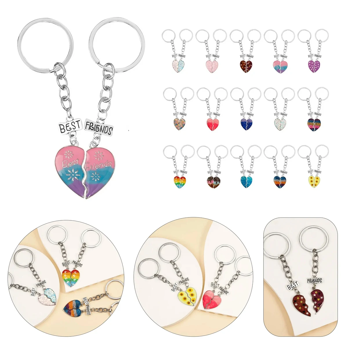 Gradient Heart Keychain 1
