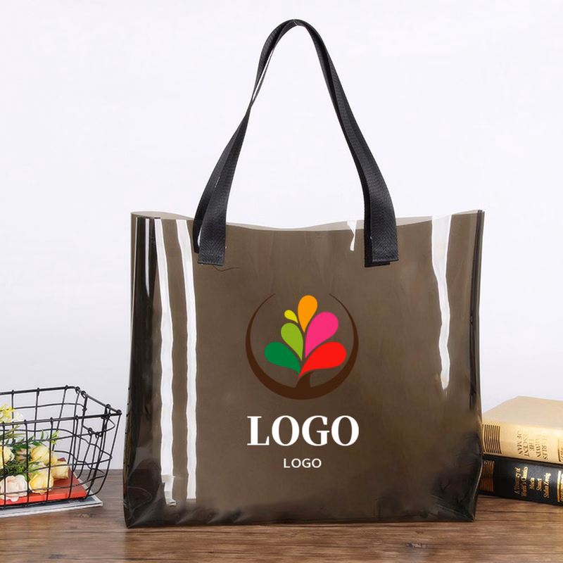 Semi-Clear Pvc Handbags Jelly Transparent Clear Beach Bag