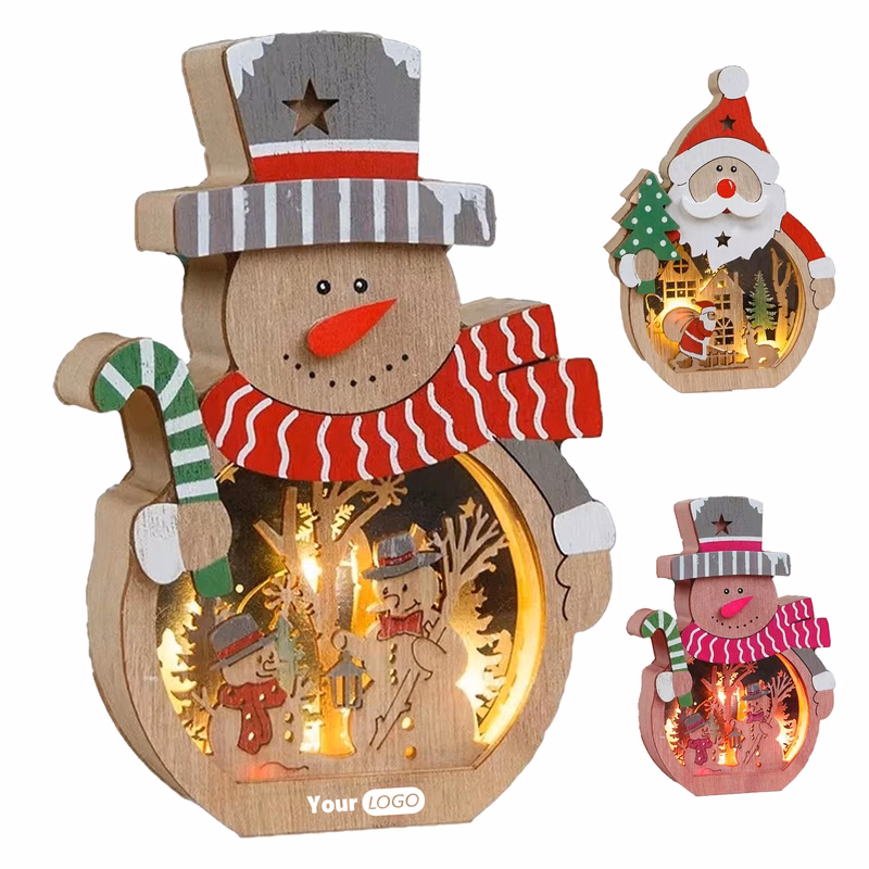 Wood Rustic Christmas Decorations With Led Lights ?C Warm And Cozy Ambience