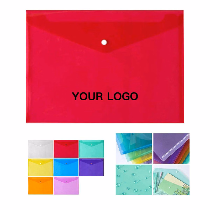Waterproof A4 Document Folder with Button Snap
