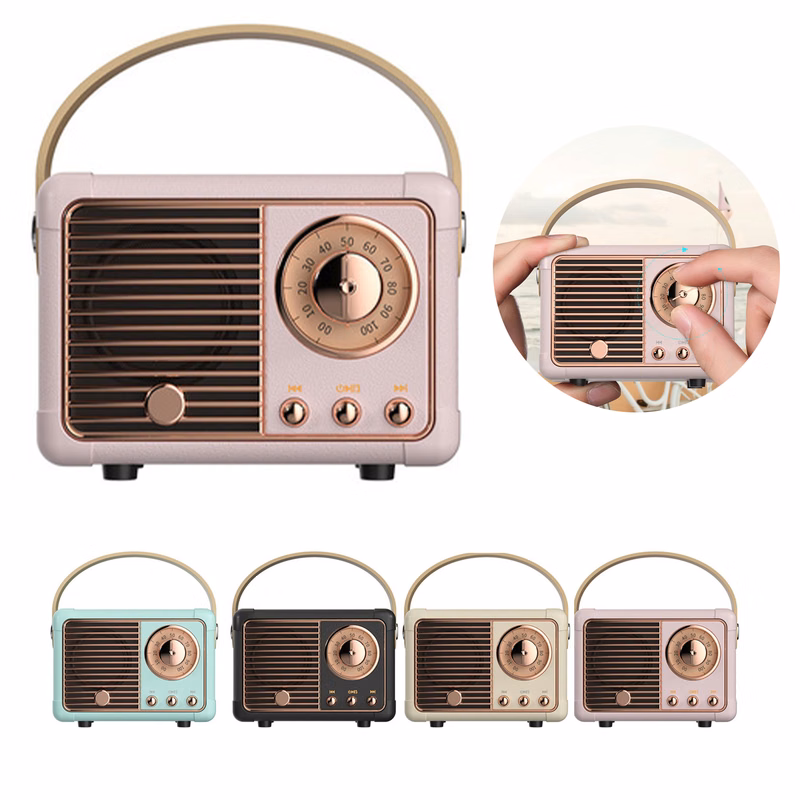 Retro Speaker Old Fashioned Classic Portable Mini Wireless Speaker