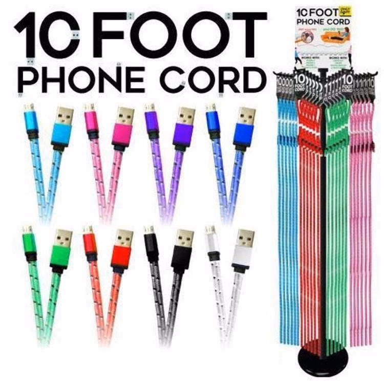 Micro USB Charging Cord - 10'