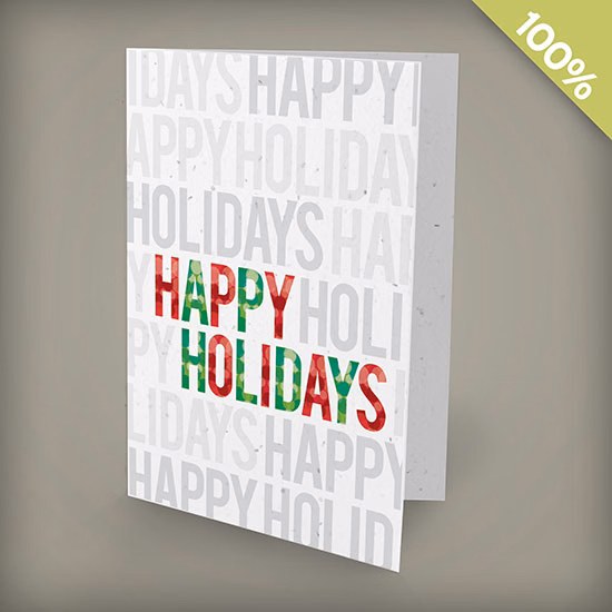 Happy Holidays Plantable Christmas Cards