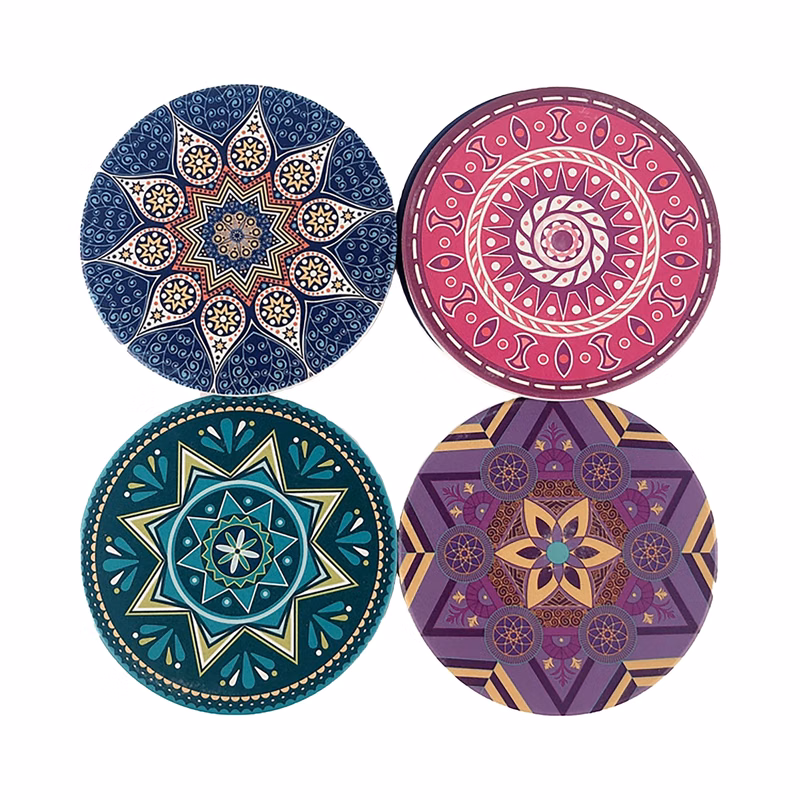 4" Full Color Round Ceramic Coaster