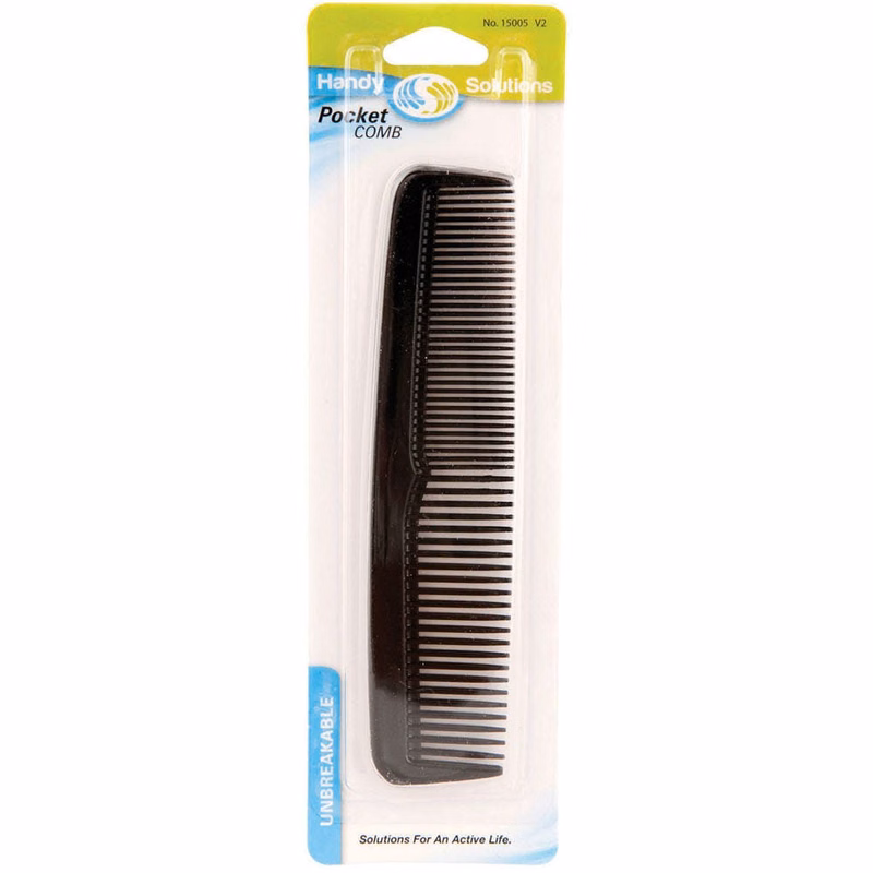 Fine Tooth Pocket Combs - Black Round Tips