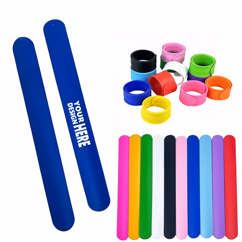 MOQ 50 Customizable Silicone Snap Bracelet
