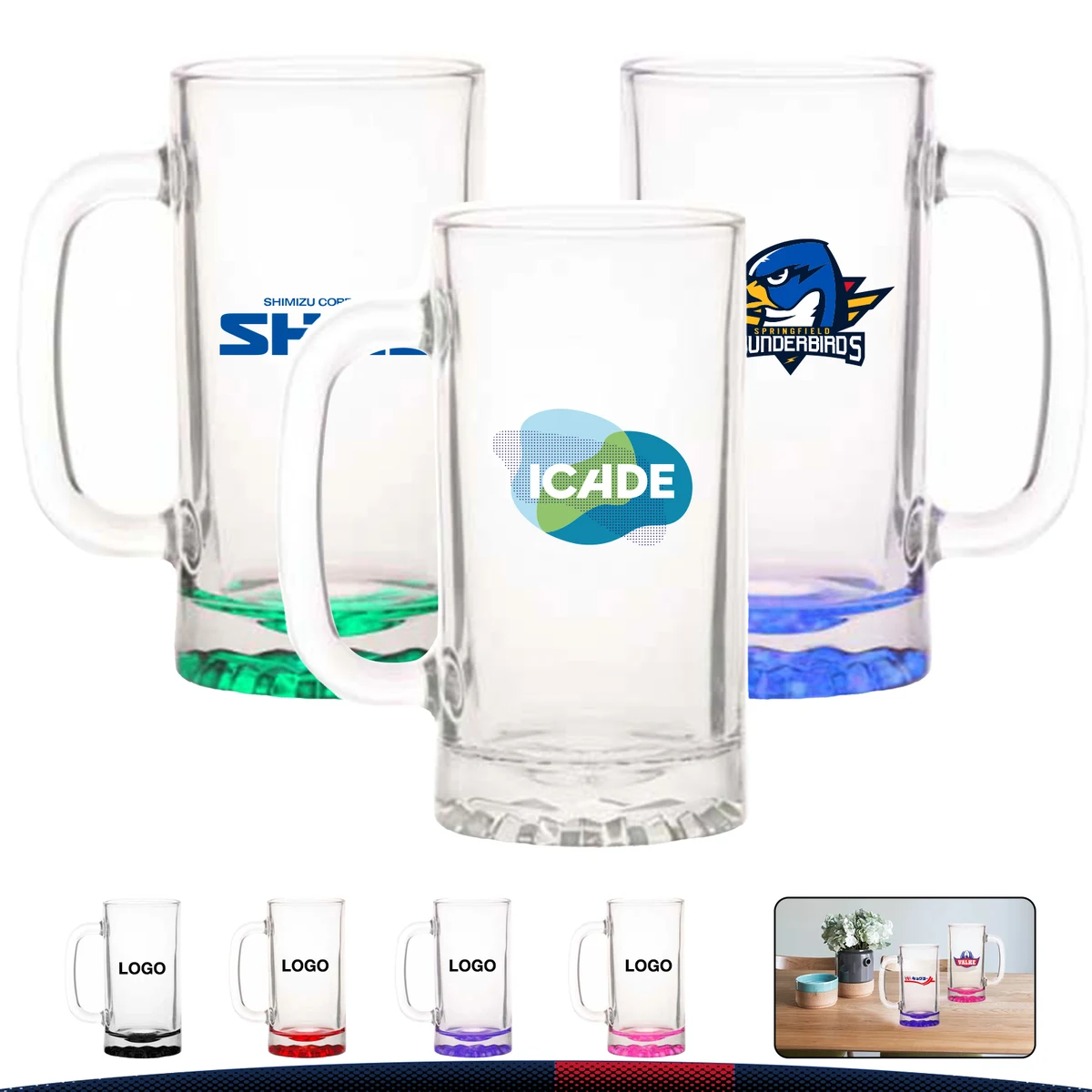 16 oz. Libbey Tankard Starburst Beer Mugs 1