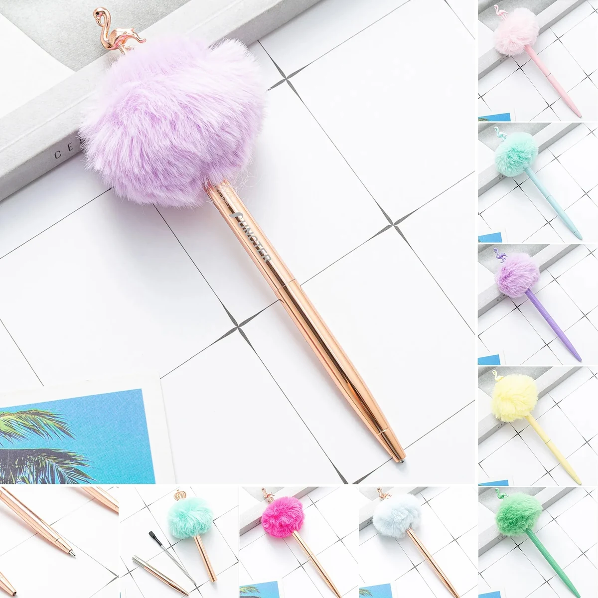 Flamingo Decor Metal Ballpoint Pen 1