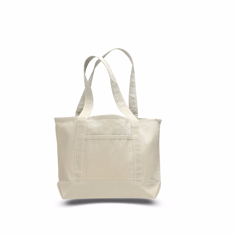Small Heavy 12 oz. Cotton Canvas Deluxe Tote Bag - Natural