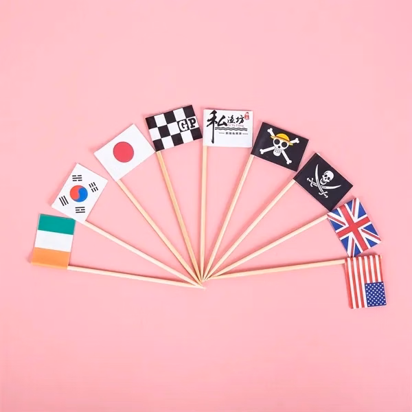 4" Long Toothpick Flag