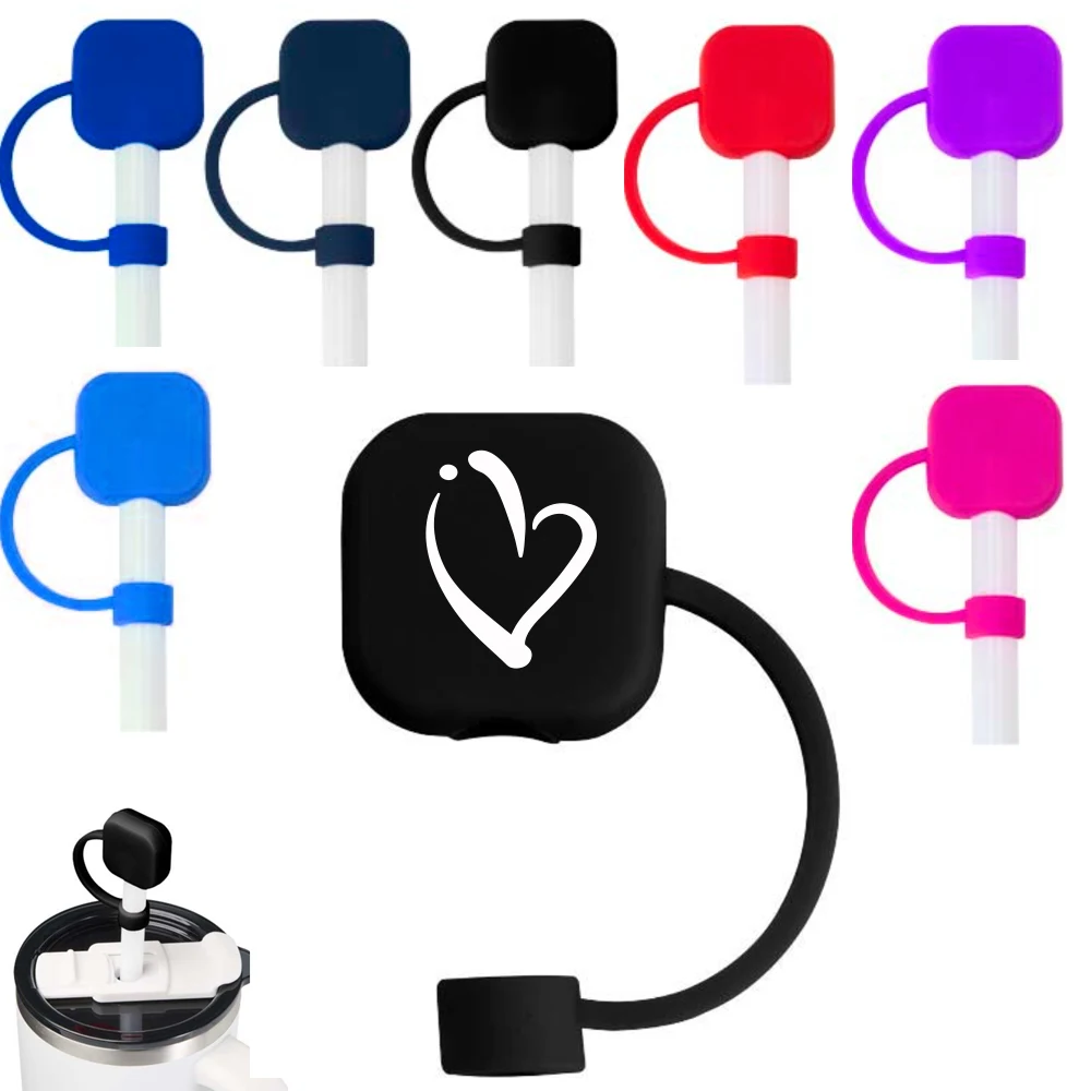 10MM Silicone Square Straw Toppers 1