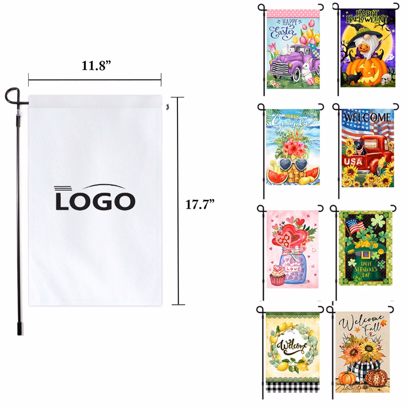 Custom Holiday Layered Garden Flags