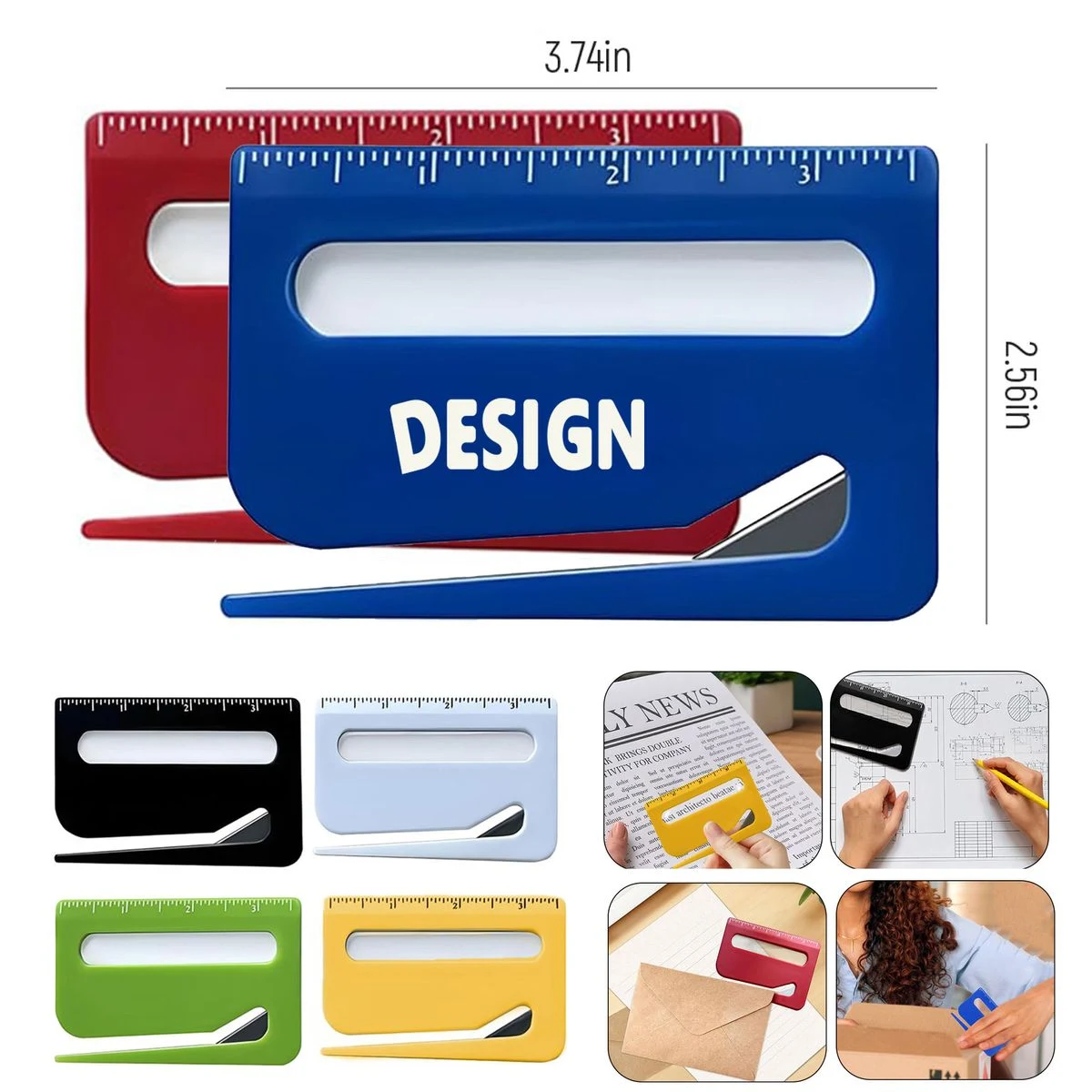 MOQ50 Letter Openers With Ruler & Magnifier 1