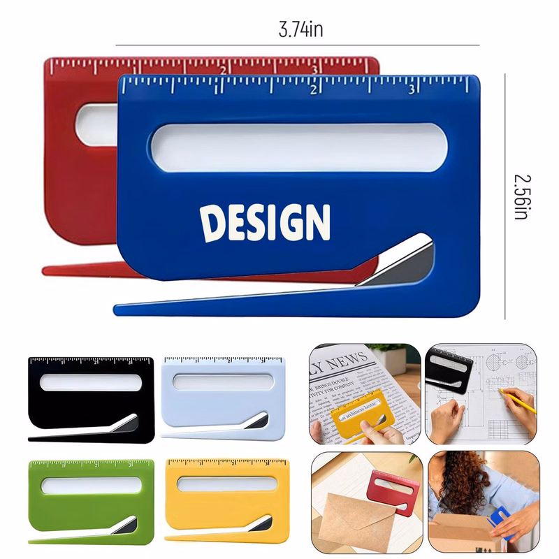MOQ50 Letter Openers With Ruler & Magnifier