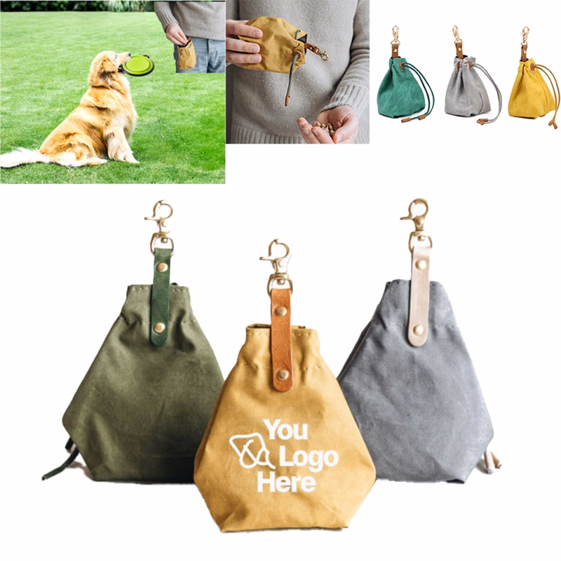 Canvas Dog Food Drawstring Bag