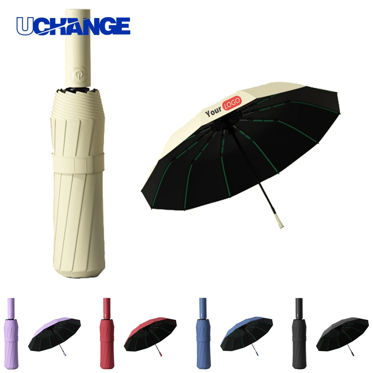 12 Rib Windproof Umbrella for Storms 1