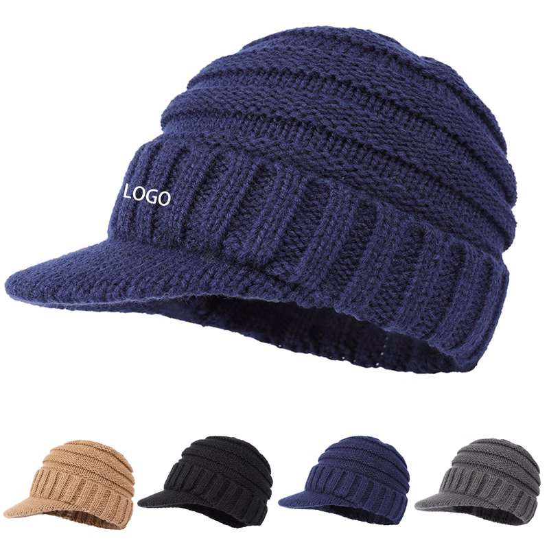 Knit Hat with Brim