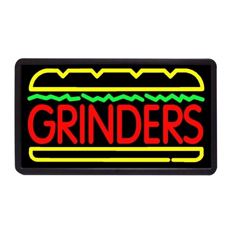 Grinders 13" x 24" Simulated Neon Sign 1