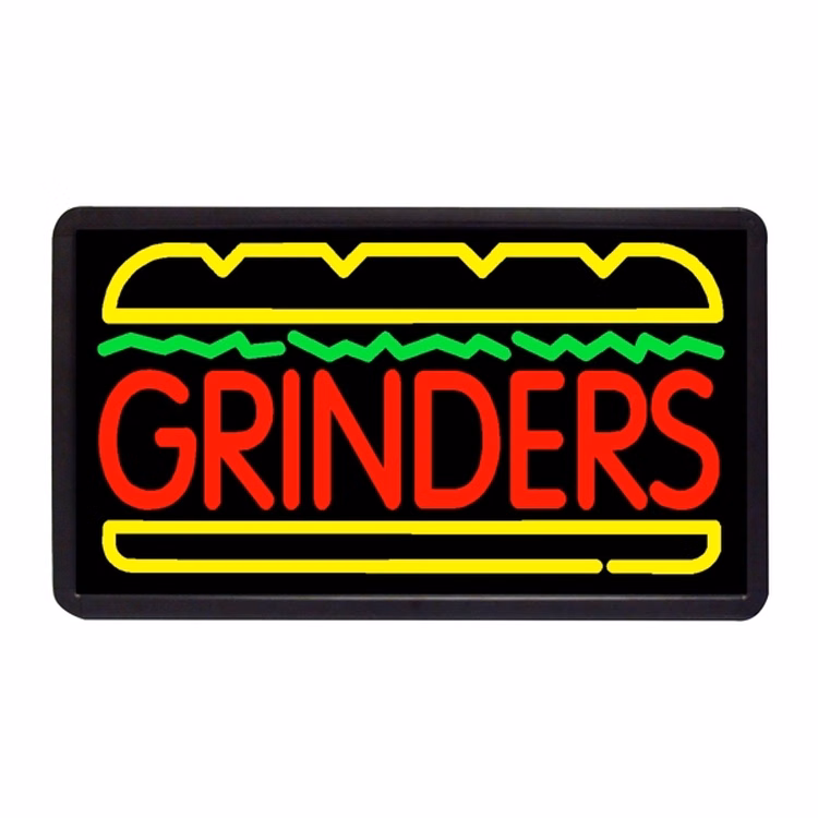 Grinders 13" x 24" Simulated Neon Sign