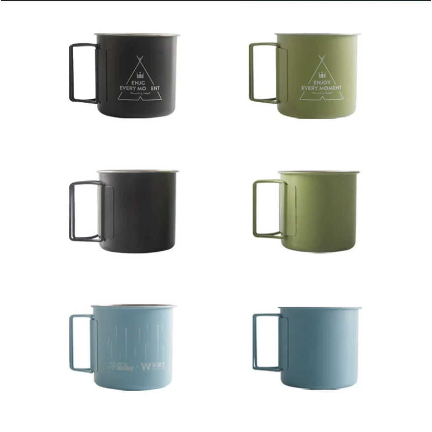 11 Oz Portable Stainless Steel Camping Folding Mug 1