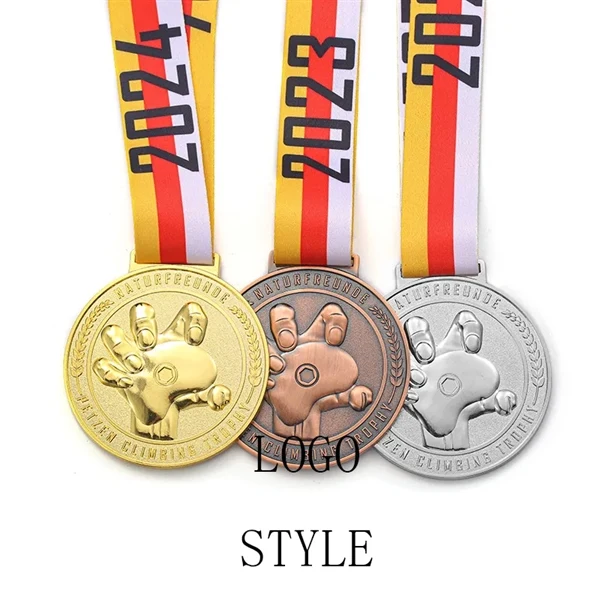Custom 2.36 Inch Embossed Metal Medal — Employee Recognition & Achievement Award Giveaway 1