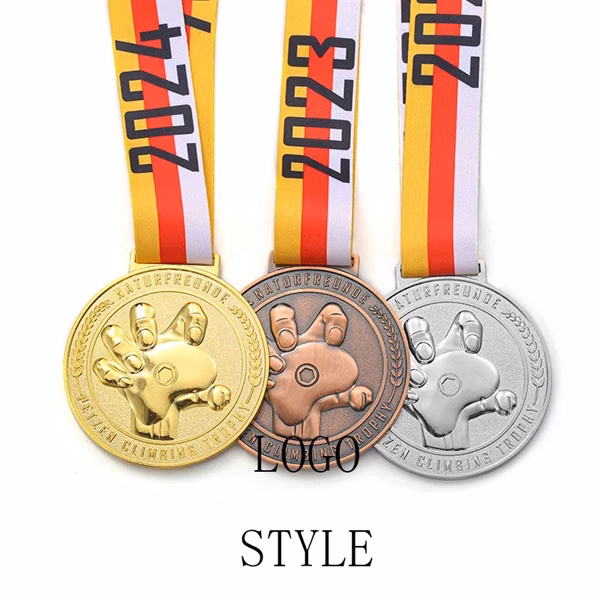 Custom 2.36 Inch Embossed Metal Medal — Employee Recognition & Achievement Award Giveaway