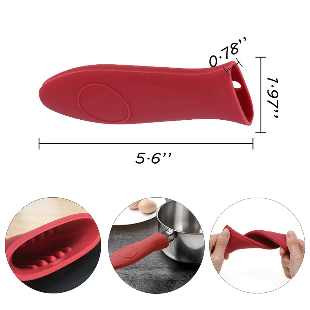 Silicone Heat Resistant Handle Anti Slip Hot Handle Cover 1