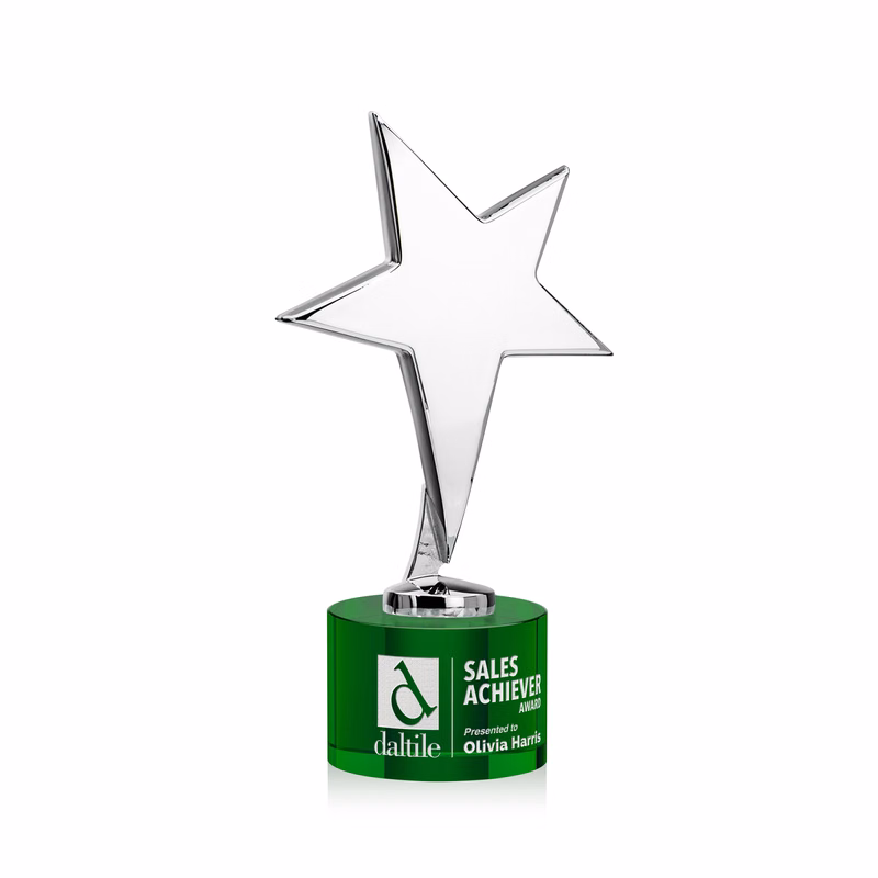 Tuscany Chrome Star on Marvel Base - Green