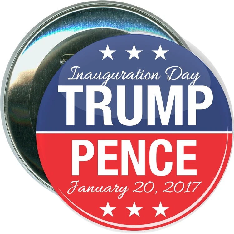 President Trump, Inauguration Day, Political Button 1