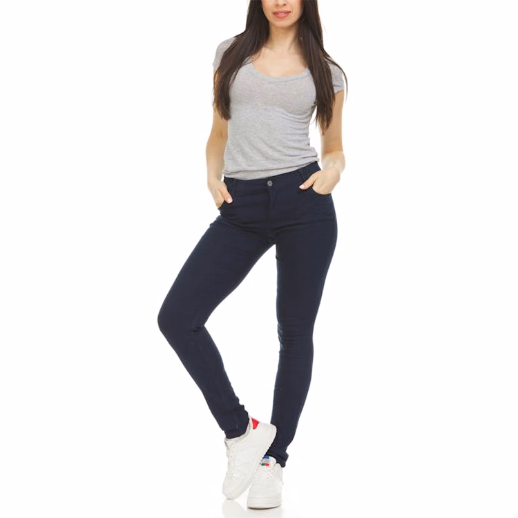 Girls' Super Stretch Pants - Navy Skinny Leg Size 12