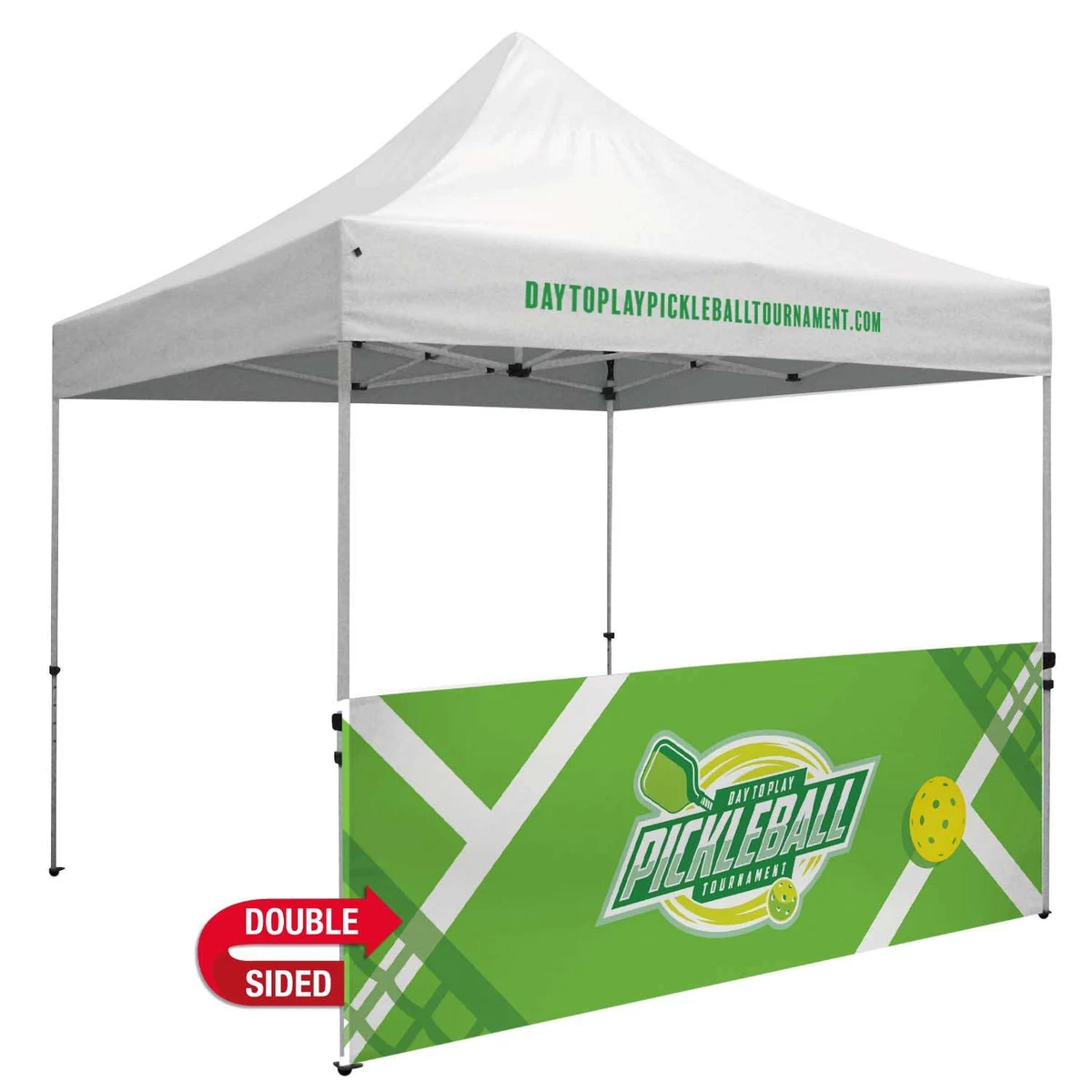 10' Premium Tent Half Wall Kit (UV-Printed, Double-Sided) 1