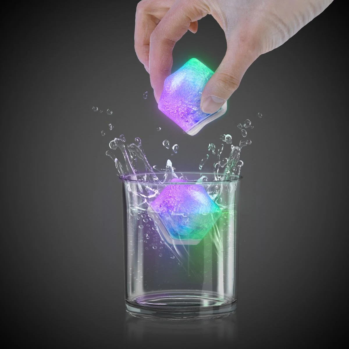 Rainbow Light Up Premium LitedIce Brand Ice Cube(Blank) 1