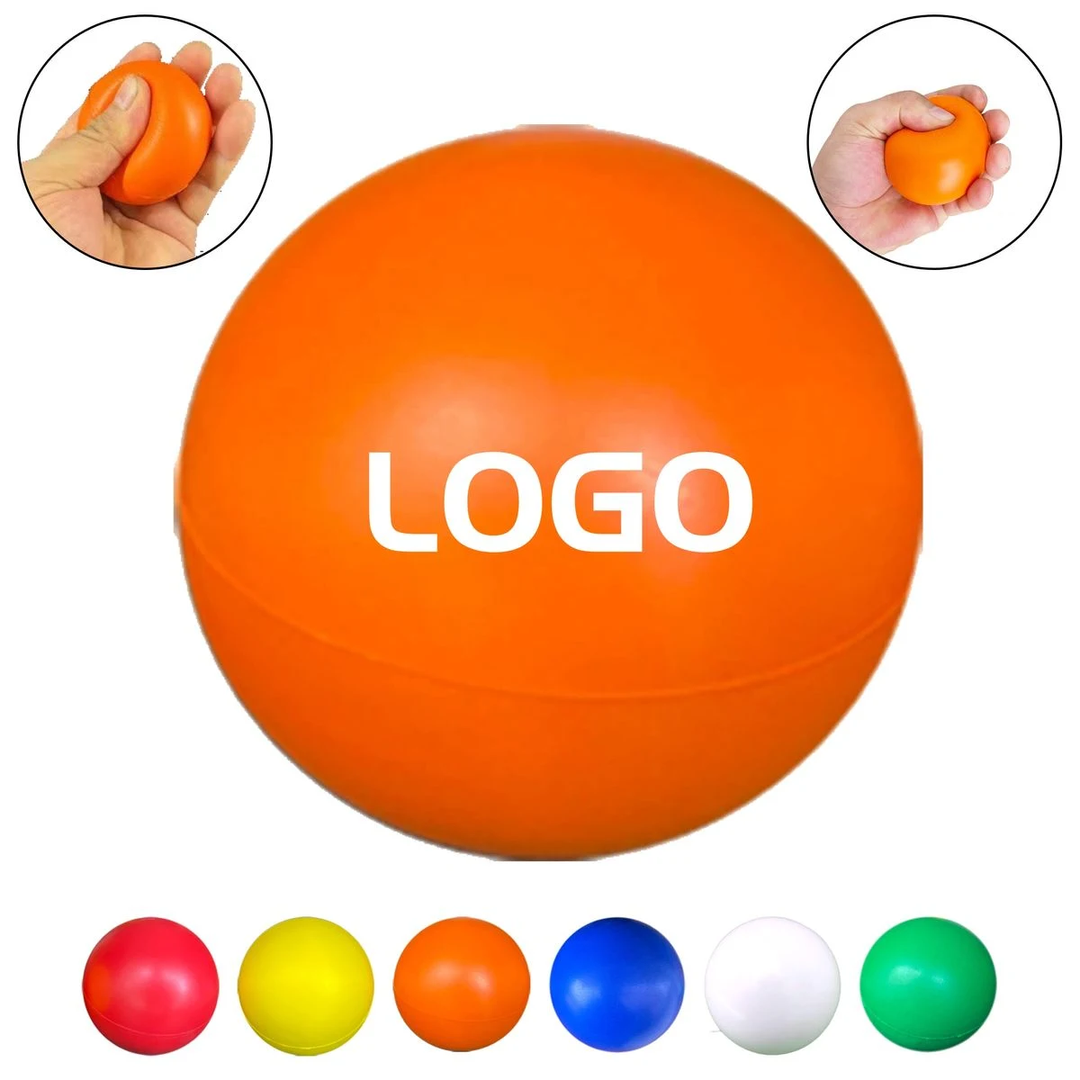 Classic Vibrant Foam Stress Toy With Custom Pad Print Logo 1