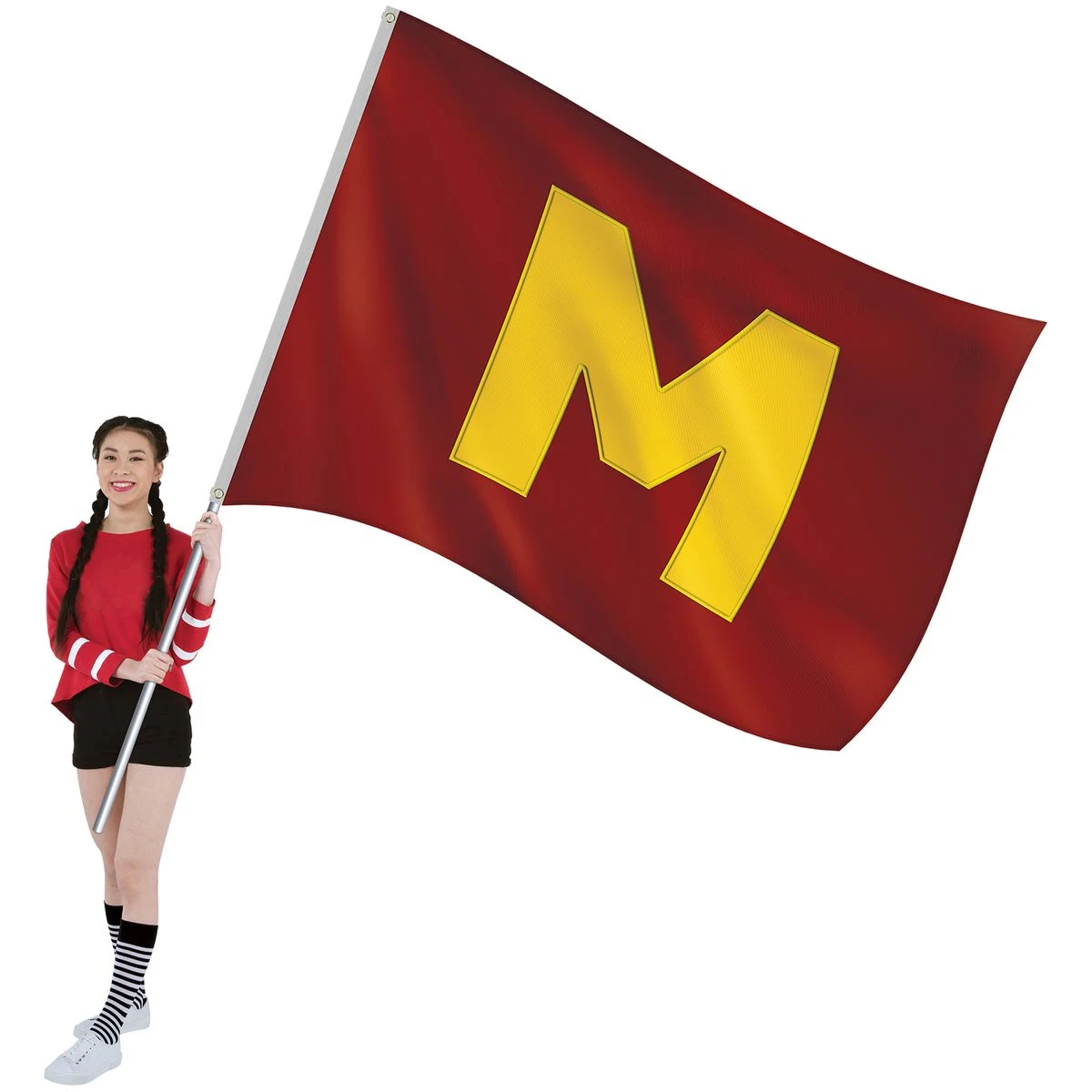 6' x 8' Nylon One Letter School Spirit Flags 1