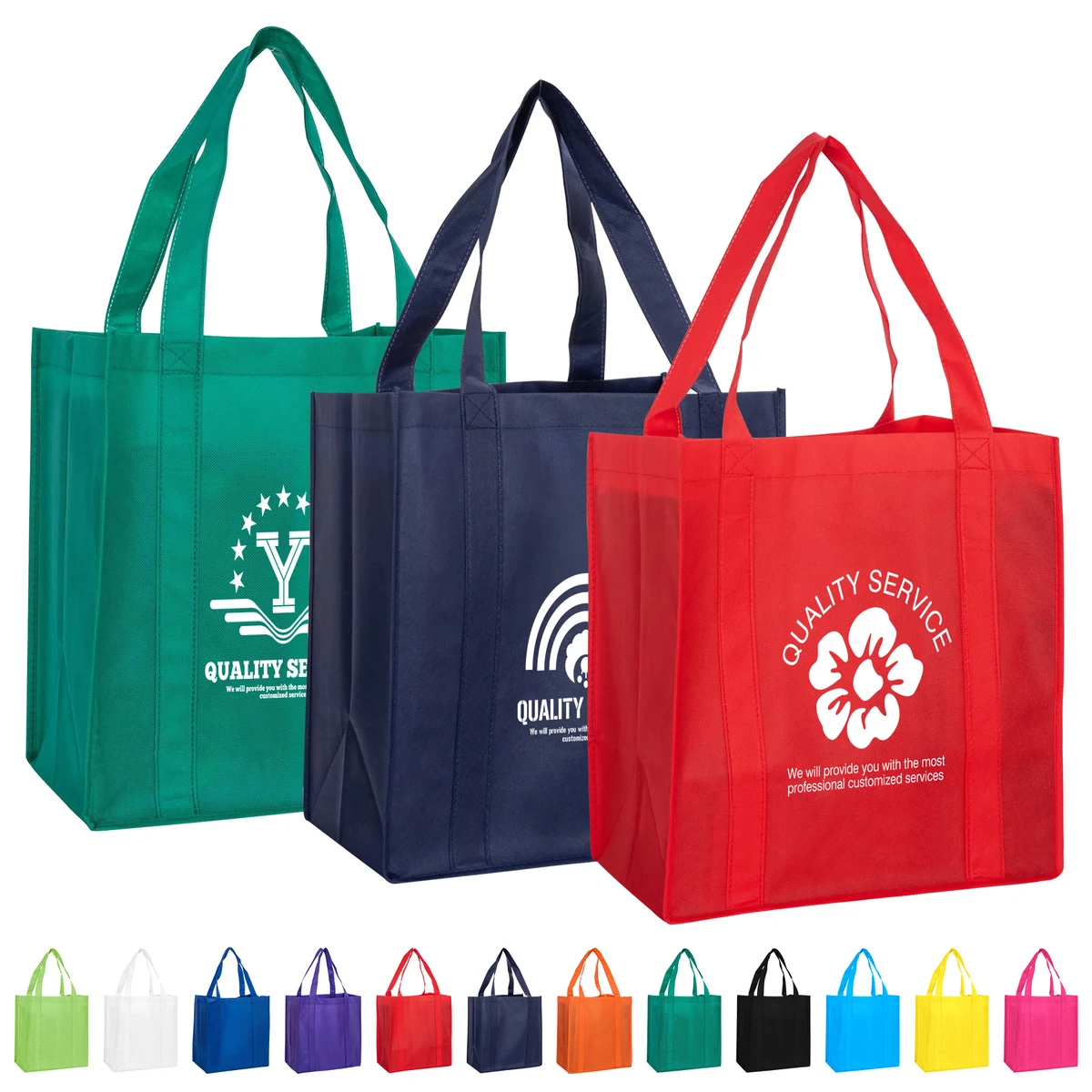 80GSM Large Reusable Non Woven Tote Bags 1