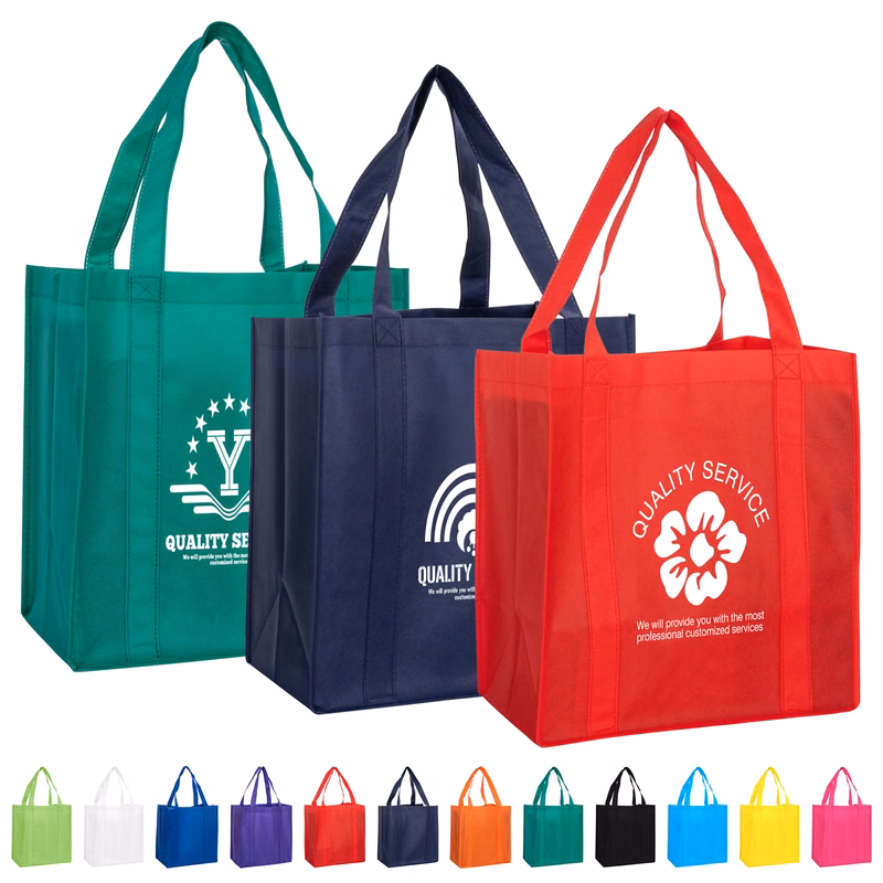 80GSM Large Reusable Non Woven Tote Bags