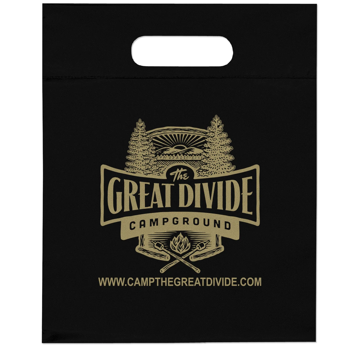 Die Cut Handle Bag - 9 1/2W x 12H - Flexo Ink Print 1