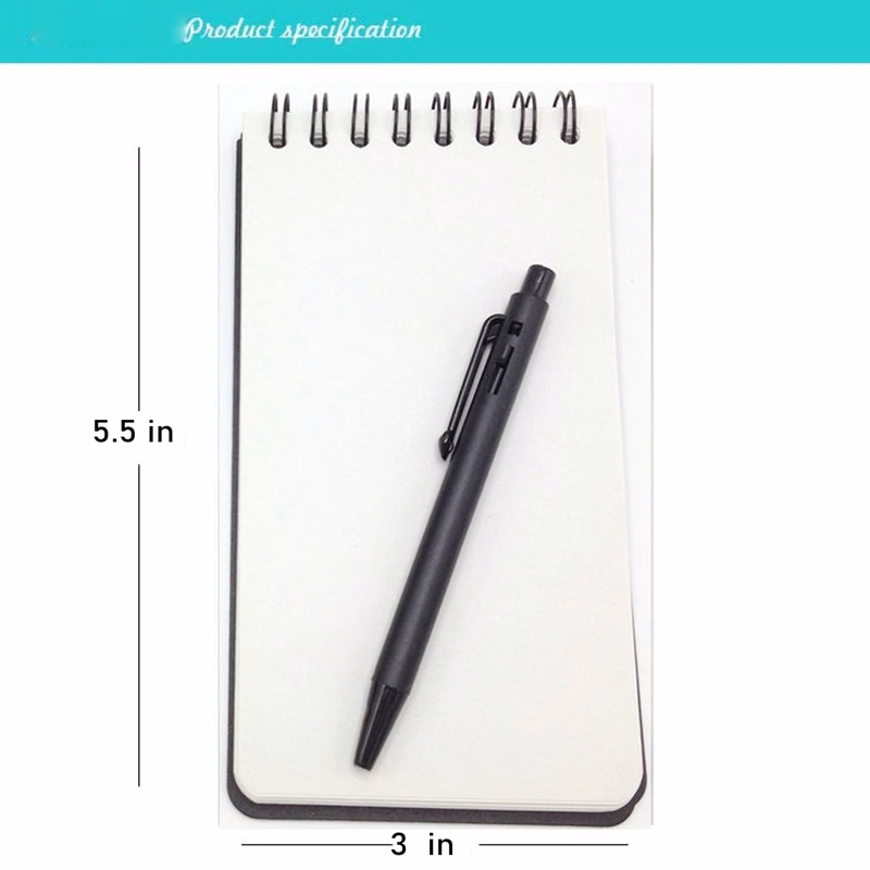 Mini Small Pocket Notebook W/ Pen Holder