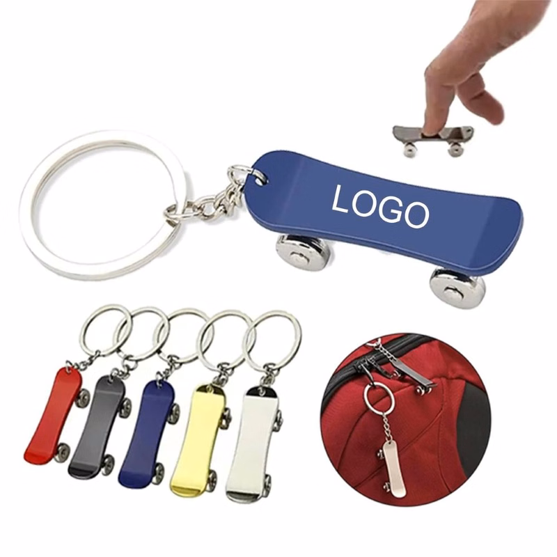 Metal Skateboard Keychains