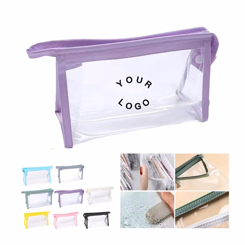 Clear Vinyl Toiletry Pouch for Travel
