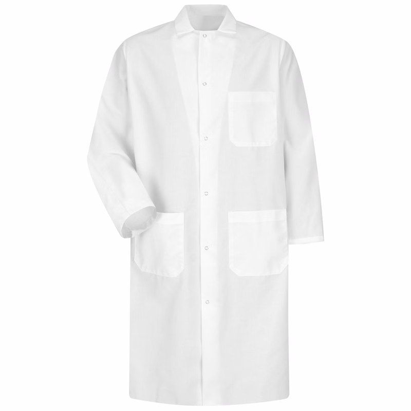 Red Kap® Gripper-Front Spun Polyester Butcher Coat with Interior Pocket