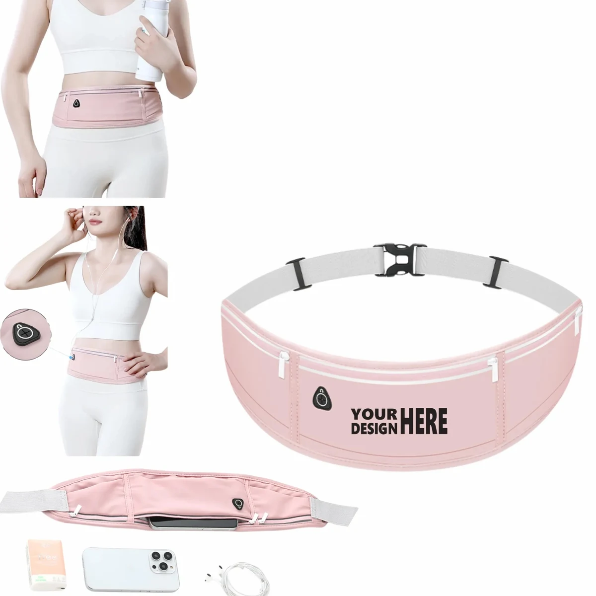 Women's Waterproof Running Waist Pack, Hiking Cycling Use 1