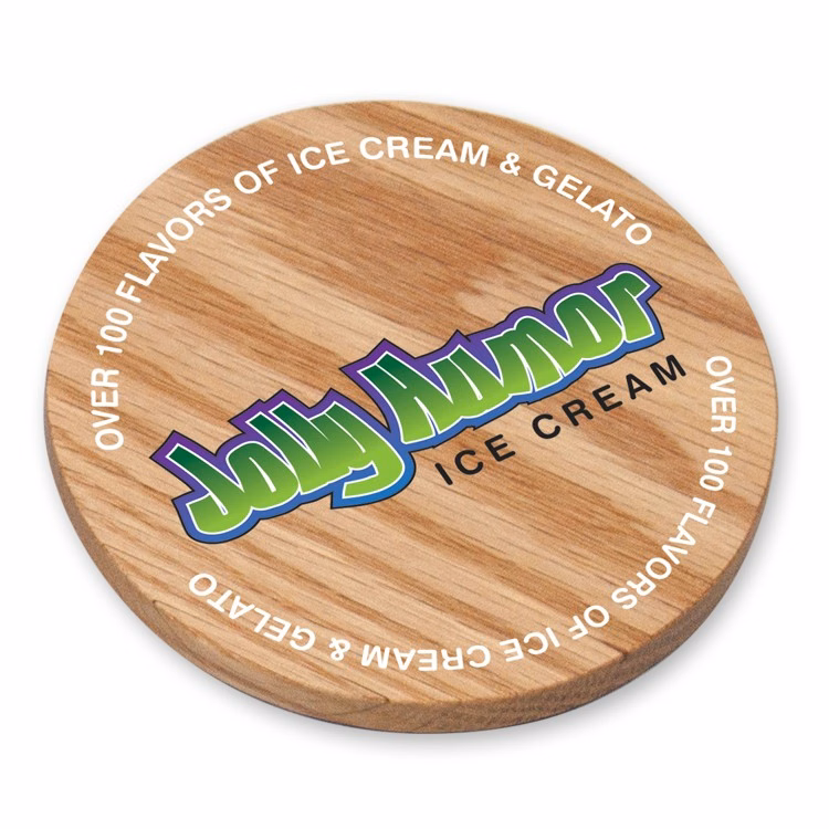 Round Wood Coaster - 4"x 4"